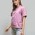 Pink woven polyester top