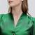 Green woven polyester top