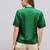 Green woven polyester top