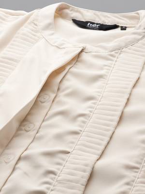 Off white woven polyester top 2