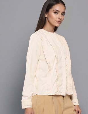 Off white woven polyester top 3