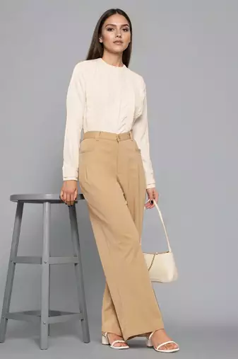 Off white woven polyester top