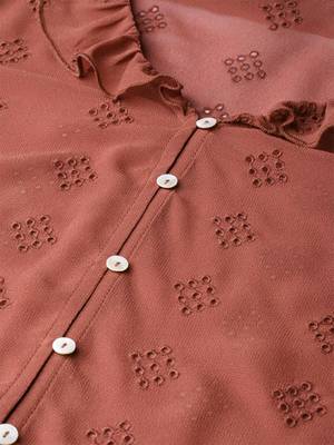 Rust woven polyester top 2