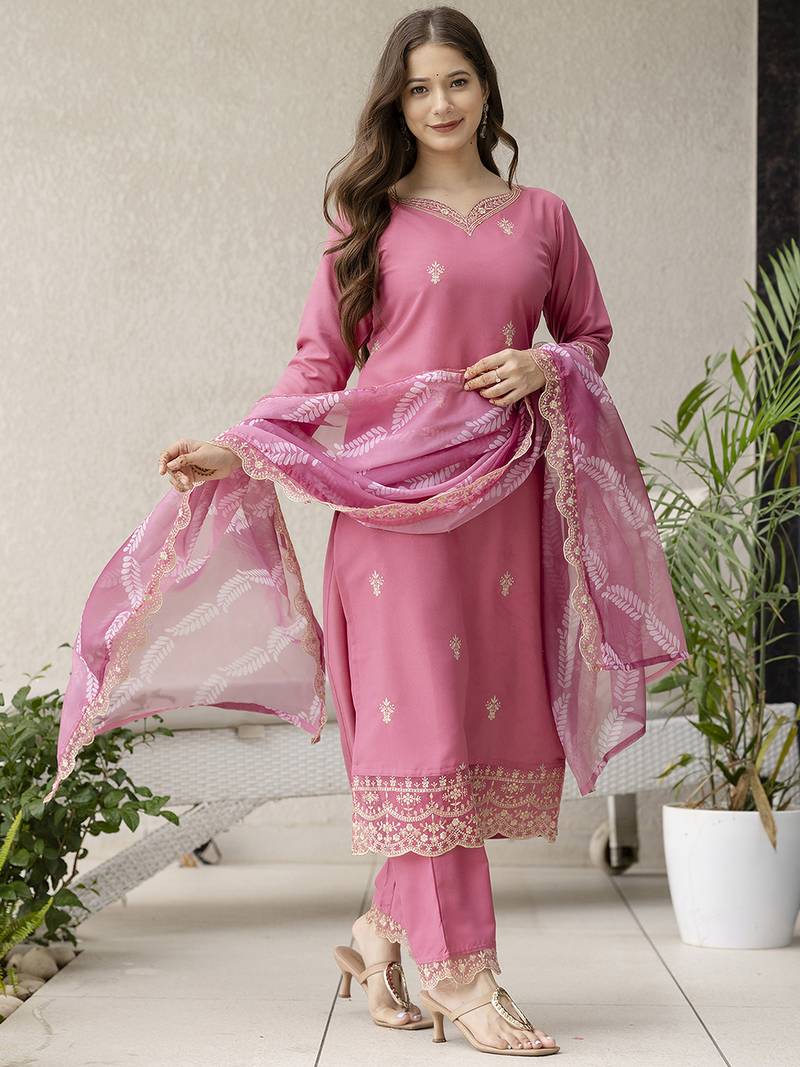 Pink classic suit set