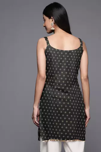 Black polyester tunics