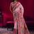 Baby pink modal pashmina handloom weaving saree