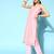 Pastel pink printed organza kurta sets