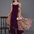 Burgundy solid poly crepe kurta sets