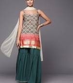 Multocolor printed poly crepe kurta sets