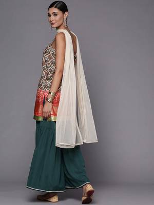 Multocolor printed poly crepe kurta sets 2