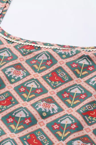 Multocolor printed poly crepe kurta sets