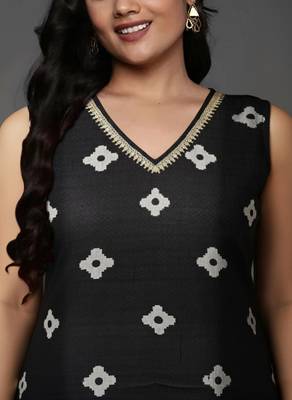 Black printed kurta sets 5