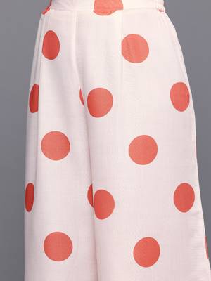 Off white printed cotton blend kurta sets 3