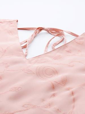 Pink printed organza kurta sets 2