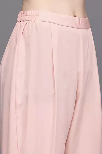 Pink printed organza kurta sets