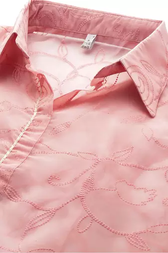 Pink printed organza kurta sets