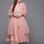 Pink printed organza kurta sets