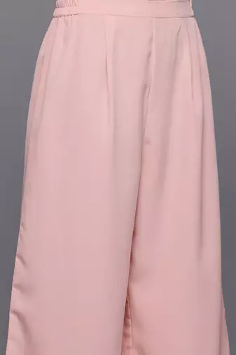 Pink printed organza kurta sets