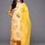 Yellow printed poly crepe kurta sets