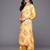Yellow printed poly crepe kurta sets