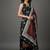Black printed silk crepe kurta sets