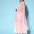 Pink printed poly crepe kurta sets