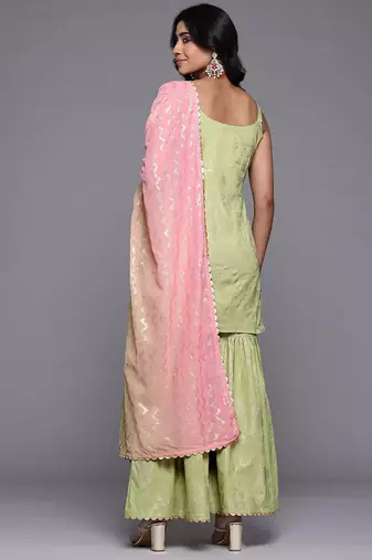 Green printed pure cotton kurta sets