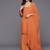 Orange printed poly georgette kurta sets
