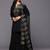 Black printed poly crepe kurta sets
