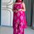 Pink printed art silk kurta sets