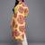 Yellow printed blended long kurtis