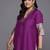 Purple embroidered art silk long kurtis