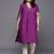 Purple embroidered art silk long kurtis
