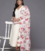 Off white solid poly crepe kurta sets