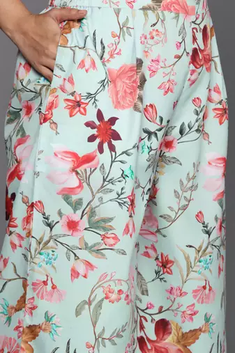 Multi printed poly crepe kurta sets