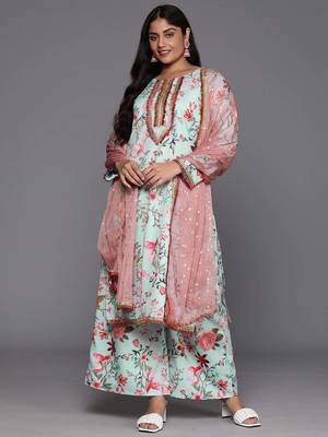 Multi printed poly crepe kurta sets 1