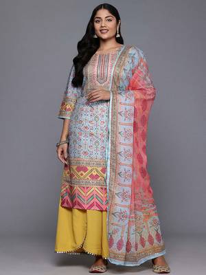 Multi printed poly crepe kurta sets 1