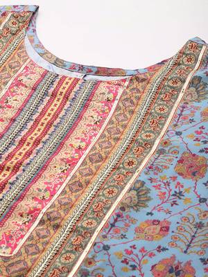Multi printed poly crepe kurta sets 2