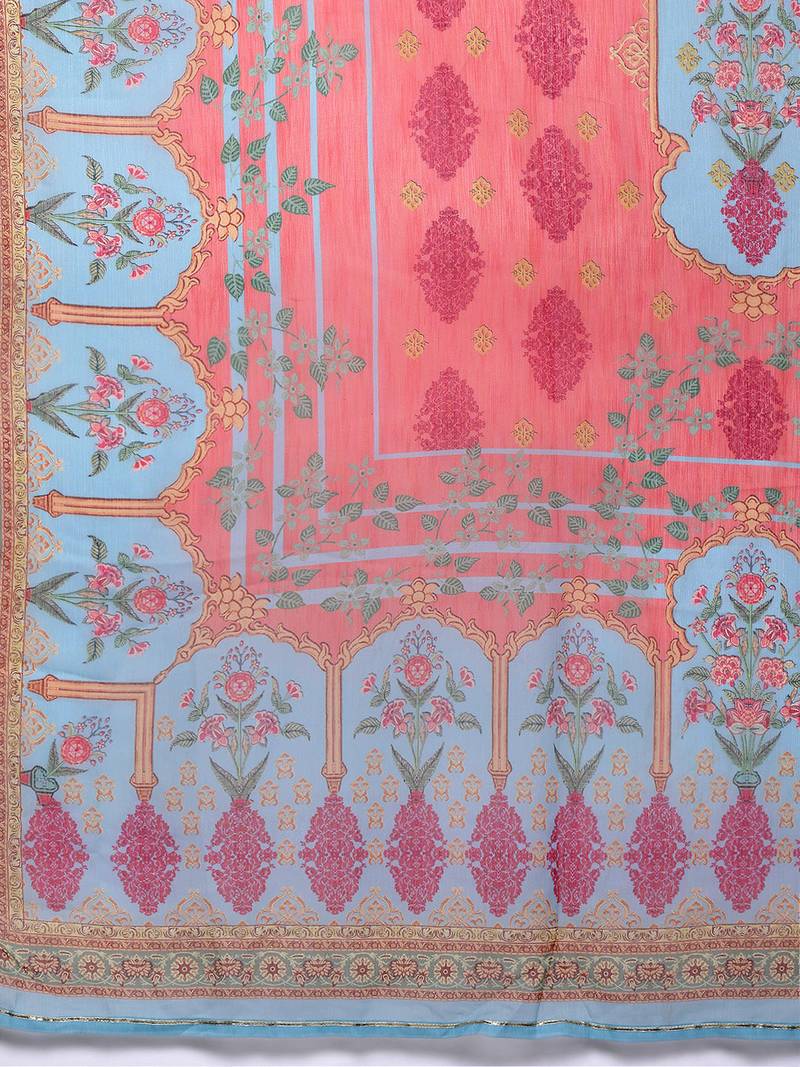 Multi printed poly crepe kurta sets