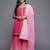 Pink printed poly crepe kurta sets