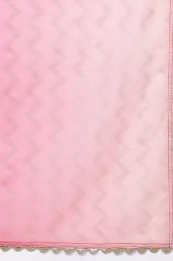 Pink printed poly crepe kurta sets