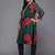 Green printed georgette long kurtis