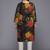 Black printed georgette long kurtis