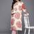 Off white printed georgette long kurtis