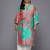 Multicolor printed chanderi silk long kurtis