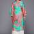 Multicolor printed chanderi silk long kurtis