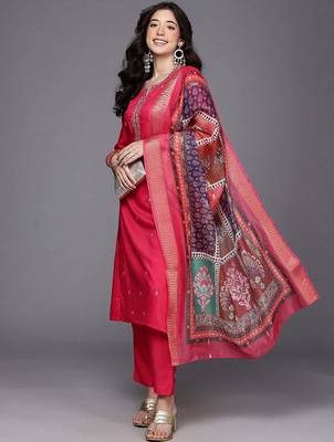 Rani embroidered silk blend kurta sets 1