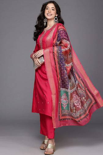 Rani embroidered silk blend kurta sets