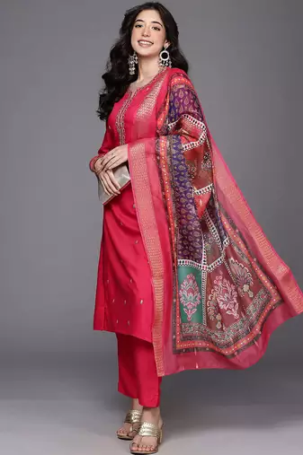 Rani embroidered silk blend kurta sets