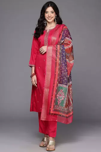 Rani embroidered silk blend kurta sets